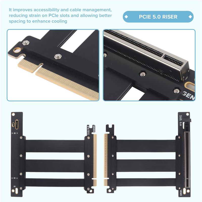 Voor Pcie 5.0 X16 Riser Kabelv - Pcie 5.0 Gpu Riser Cable recensie en prijs